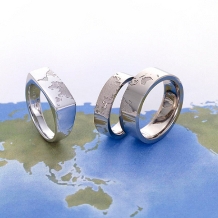 K.UNO BRIDAL（ケイウノ ブライダル）:[オーダーメイド] 指輪を合わせるとふたりだけの世界地図が完成