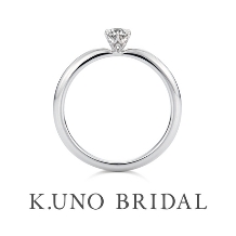 K.UNO BRIDAL（ケイウノ ブライダル）:【ケイウノ】さりげなくクラウンをデザインした、シンプルな婚約指輪