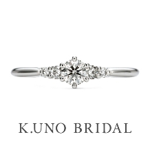 K.UNO BRIDAL（ケイウノ ブライダル）:【コロッラ（メレダイヤ）】連なるメレダイヤが可憐に輝く婚約指輪