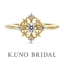 K.UNO BRIDAL（ケイウノ ブライダル）:【ケイウノ】繊細な透かし模様が生み出す、クラシカルなデザイン