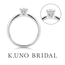 K.UNO BRIDAL（ケイウノ ブライダル）:【ケイウノ】石座にさりげなくイニシャルをデザイン