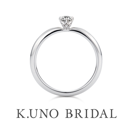 K.UNO BRIDAL（ケイウノ ブライダル）:【ケイウノ】さりげなくクラウンをデザインした、シンプルな婚約指輪