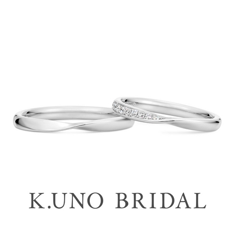 K.UNO BRIDAL（ケイウノ ブライダル）:【リボン】リボンがモチーフのシンプルな結婚指輪
