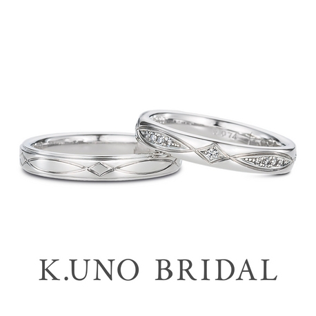 K.UNO BRIDAL（ケイウノ ブライダル）:[オーダーメイド]それぞれの好みの形を叶えながら、同じ模様で通じ合う指輪