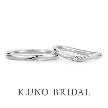 K.UNO BRIDAL（ケイウノ ブライダル）:【リサータウェーブ】手に自然に馴染み、美しく魅せるウェーブタイプの結婚指輪