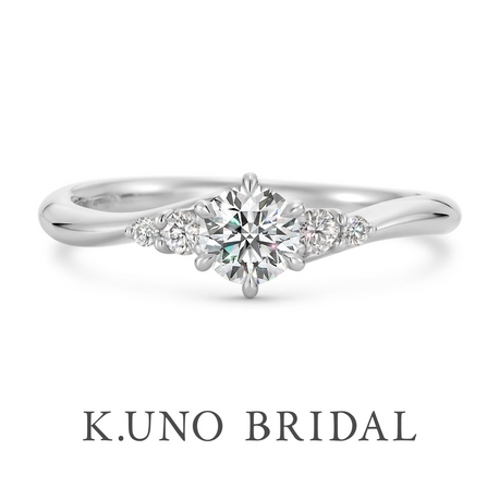 K.UNO BRIDAL（ケイウノ ブライダル）:【フィオリーレ】メレダイヤモンドをあしらった華やかなエンゲージリング