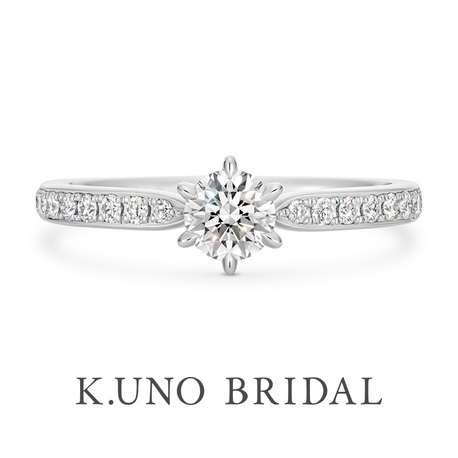 K.UNO BRIDAL（ケイウノ ブライダル）:＜11/3発売＞【ブライトネス】メレダイヤモンドが華やかに輝く婚約指輪