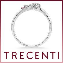 TRECENTI（トレセンテ）:【モダンハート・ツイン】ダイヤモンドの美しいシェイプにこだわったハートモチーフ