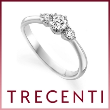 【トリニタ ウェーブ】センターダイヤに華やかさを添える伝統的なデザイン