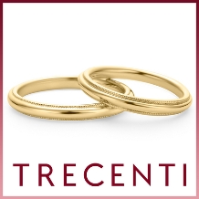 TRECENTI（トレセンテ）:【キッコ】細かなミルグレインを施されたアンティークな雰囲気のマリッジリング