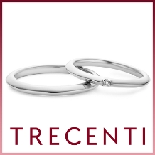 TRECENTI（トレセンテ）:【チポーラ1】ダイヤの輝きをきわ立たせるシンプルなデザイン。