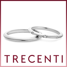 TRECENTI（トレセンテ）:【チポーラ3】ダイヤの輝きをきわ立たせるシンプルなデザイン。