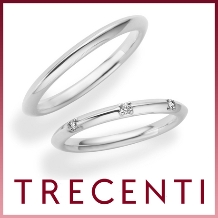 TRECENTI（トレセンテ）:【チポーラ3】ダイヤの輝きをきわ立たせるシンプルなデザイン。