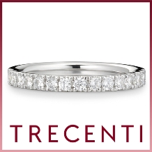 TRECENTI（トレセンテ）:【ハーフエタニティ03】途切れなく並ぶダイヤモンドは、ふたりで過ごした日々を象徴