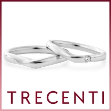 TRECENTI（トレセンテ）:【ウルバーノV 0.05ct】とした存在感を放つダイヤモンドが特徴。