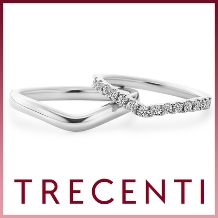TRECENTI（トレセンテ）:【ハーフエタニティV01】途切れなく並ぶダイヤモンドはふたりで過ごした日々を象徴