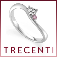 TRECENTI（トレセンテ）:【モダンハート】ダイヤモンドの美しいシェイプにこだわったハートモチーフ