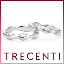 TRECENTI（トレセンテ）:【イルマーレ】ウェーブの波間にキラキラとはじけるダイヤモンドの輝き。