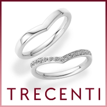 TRECENTI（トレセンテ）:【ハーフエタニティV02】途切れなく並ぶダイヤモンドはふたりで過ごした日々を象徴