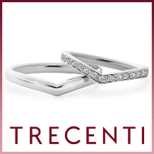 TRECENTI（トレセンテ）:【ハーフエタニティV02】途切れなく並ぶダイヤモンドはふたりで過ごした日々を象徴