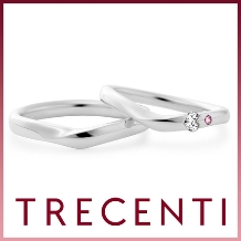 TRECENTI（トレセンテ）:【モダンハート・ロゼ】ダイヤモンドの美しいシェイプにこだわったハートモチーフ