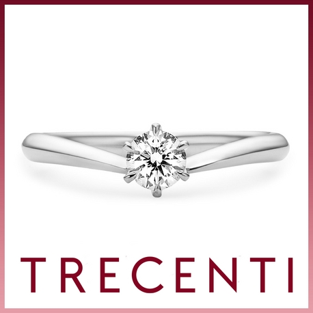 TRECENTI（トレセンテ）:【チポーラV】 ダイヤの輝きをきわ立たせるシンプルなデザイン