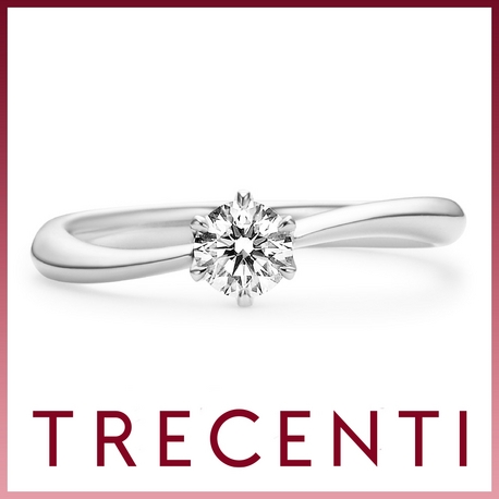 TRECENTI（トレセンテ）:【チポーラウェーブ】 ダイヤの輝きをきわ立たせるシンプルなデザイン