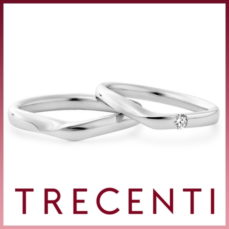 TRECENTI（トレセンテ）:【ウルバーノV 0.05ct】とした存在感を放つダイヤモンドが特徴。