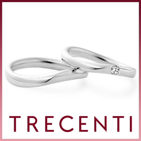 TRECENTI（トレセンテ）:【ウルバーノウェーブ双子ダイヤモンド】凛とした存在感を放つダイヤモンドが特徴