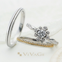 JEWEL SEVEN BRIDAL:繊細にダイヤとミルを重ね合わせたデザインは特別感溢れる華やかさ