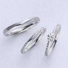 JEWEL SEVEN BRIDAL:互いの手を重ねるようにダイヤが重なる 華やかで重厚な輝き