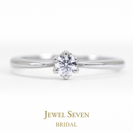 JEWEL SEVEN BRIDAL:ダイヤモンドの輝きを最大限に感じる王道のソリティアリング