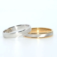 素材を自由に選べるコンビデザインの結婚指輪