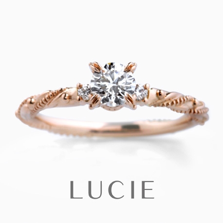 LUCIE（ルシエ）:【オートクチュール作品】普段使いできる ピンクゴールドの婚約指輪