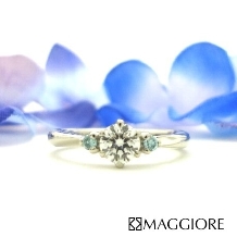 MAGGIORE アートダイヤモンド（マジョーレ）:【マジョーレ】サムシングブルーに彩られたブルーダイヤのエンゲージリング