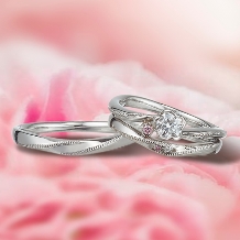 MAGGIORE アートダイヤモンド（マジョーレ）:流れるようなミル打ちが美しいデザインのリング