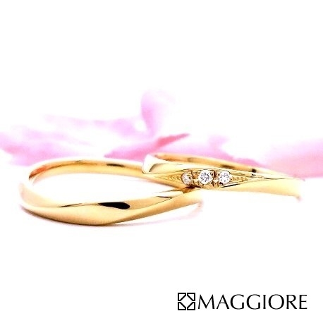 MAGGIORE アートダイヤモンド（マジョーレ）:【マジョーレ】可愛く華やかなピンクゴールドのマリッジ