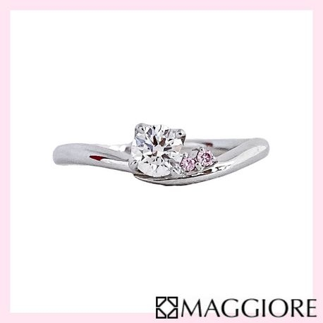 MAGGIORE アートダイヤモンド（マジョーレ）:【マジョーレ】濃淡ピンクダイヤのグラデーションが可愛い「フレンチマリアンヌ」