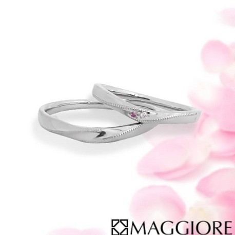MAGGIORE アートダイヤモンド（マジョーレ）:流れるようなミル打ちが美しいデザインのリング