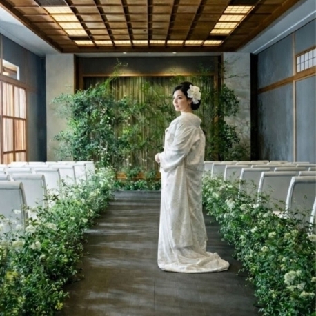 ＴＨＥ ＧＡＲＤＥＮ ＤＩＮＩＮＧ 弓絃葉：貸切婚が叶う☆和装＆ドレスどちらもOK♪弓絃葉人前式体験