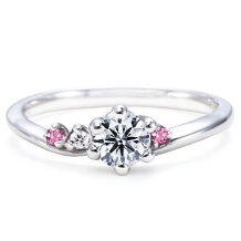 ダイヤを留める6個の爪が丸く可愛いミルククラウンデザインは花嫁に人気の婚約指輪！