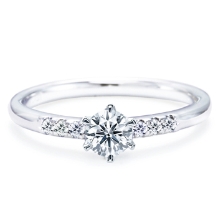 優しく可愛いラインと重ね着けが楽しめる人気の0.3ctダイヤ婚約指輪19万8千円