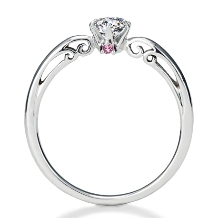 美輪宝石:【価格12万5千円】花嫁の誕生石を選べる心のこもったプラチナダイヤモンド婚約指輪