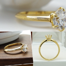 美輪宝石:クラシカルゴールド好きな花嫁にお勧め★大粒0.5ctダイヤのプロポーズ婚約指輪！