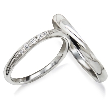 美輪宝石_★ペア9万9800円の特別価格★優しいラインが人気プラチナダイヤモンド結婚指輪！