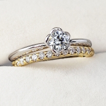 美輪宝石:【価格２５万円】0.3カラット・Fカラー・VS2・３EXのお花モチーフ婚約指輪！