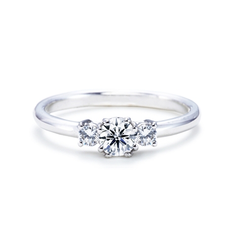 美輪宝石:婚約指輪 選べる 誕生石付き プラチナ ダイヤモンド プロポーズ指輪 鑑定書付き