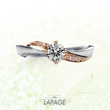LAPAGE（ラパージュ）_【LAPAGE】フルールコレクション～ダリア/繊細でしなやかなラインのリング