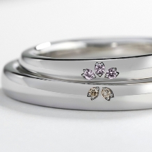 JKPLANET（JKプラネット）:『紡ぎ輪(つむぎわ)さくら咲く』(和・桜モチーフの結婚指輪)【JKPLANET】