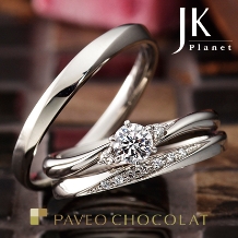 JKPLANET（JKプラネット）:【JKPLANET】『パヴェオショコラ』一番人気デザイン～ブリーズ～の結婚指輪